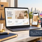 How to Market an Ecommerce Store in Dubai — conceptual cover with Shahzad Khan’s circular portrait