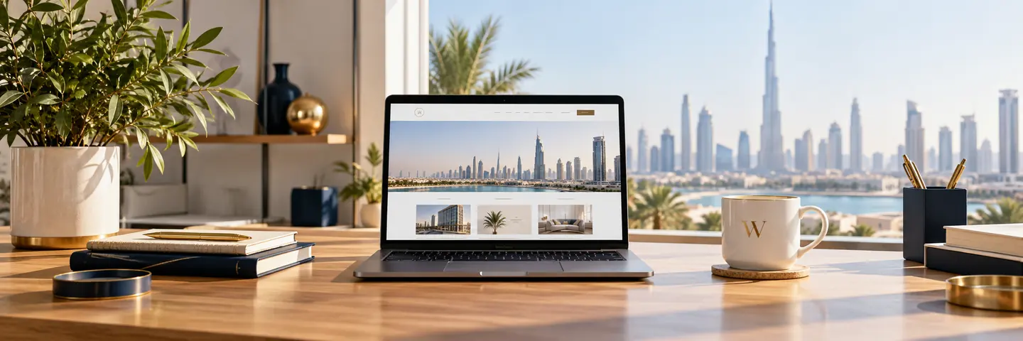 Conceptual workspace illustrating wordpress website cost in dubai: a practical guide